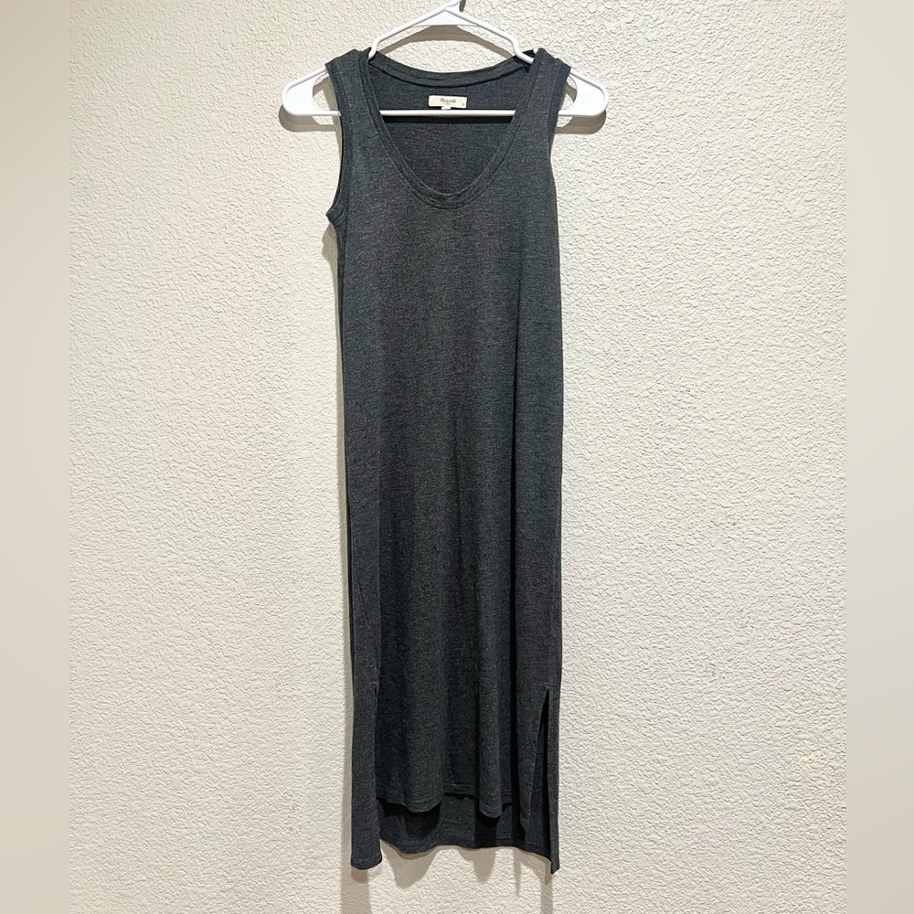 Madewell Gray Sleeveless Tank Dress, XS